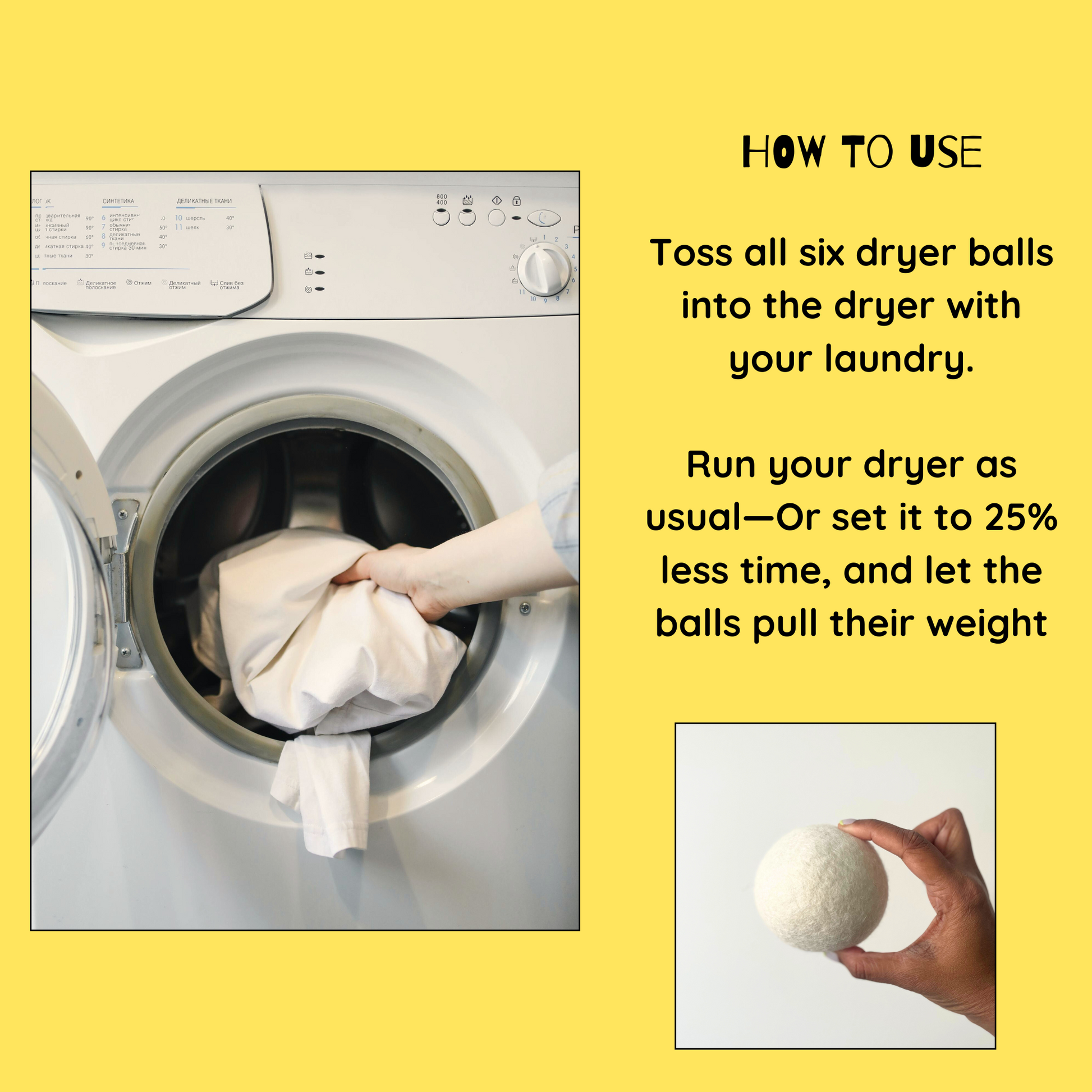 How to use dryer balls