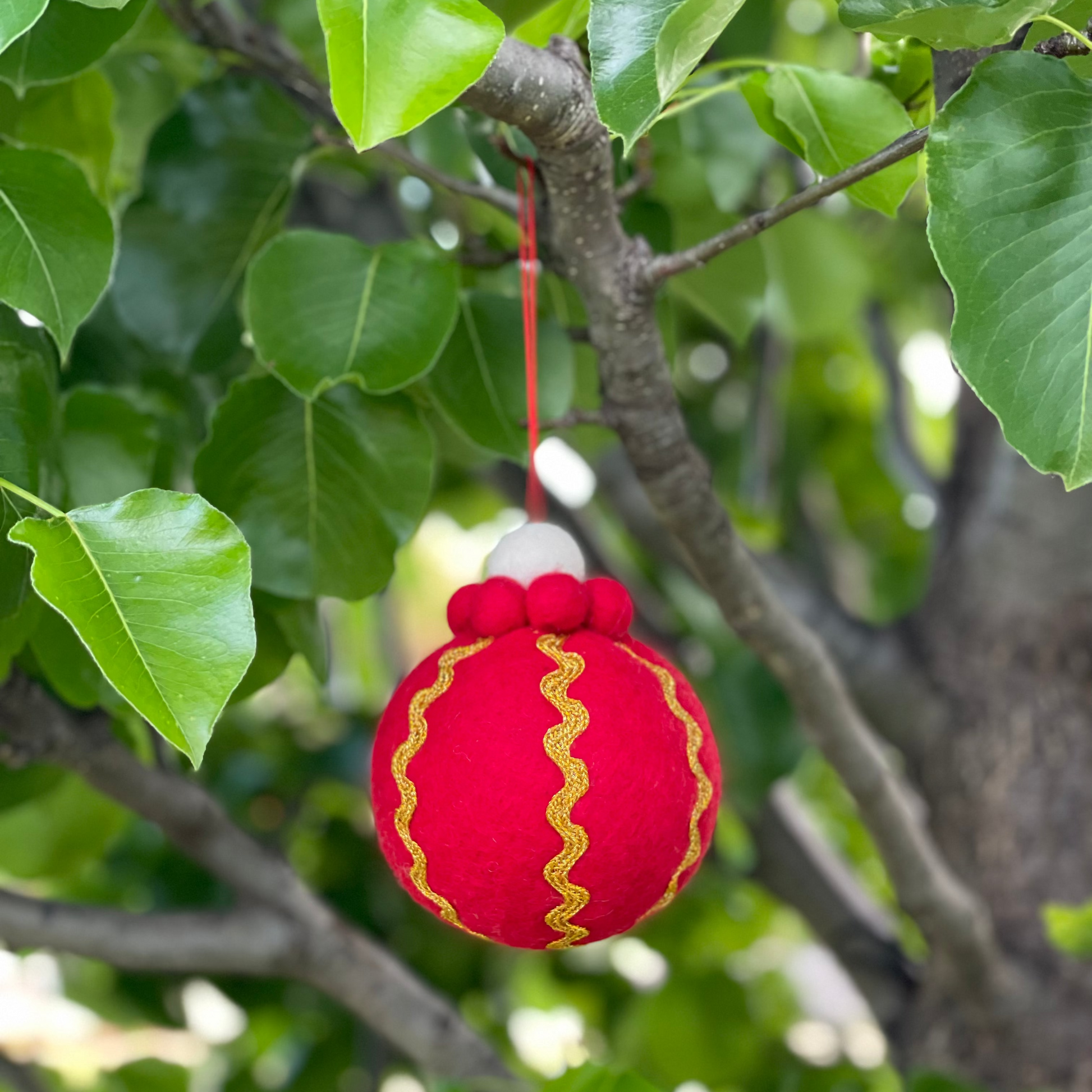 Felted wool ornament handmade fair trade