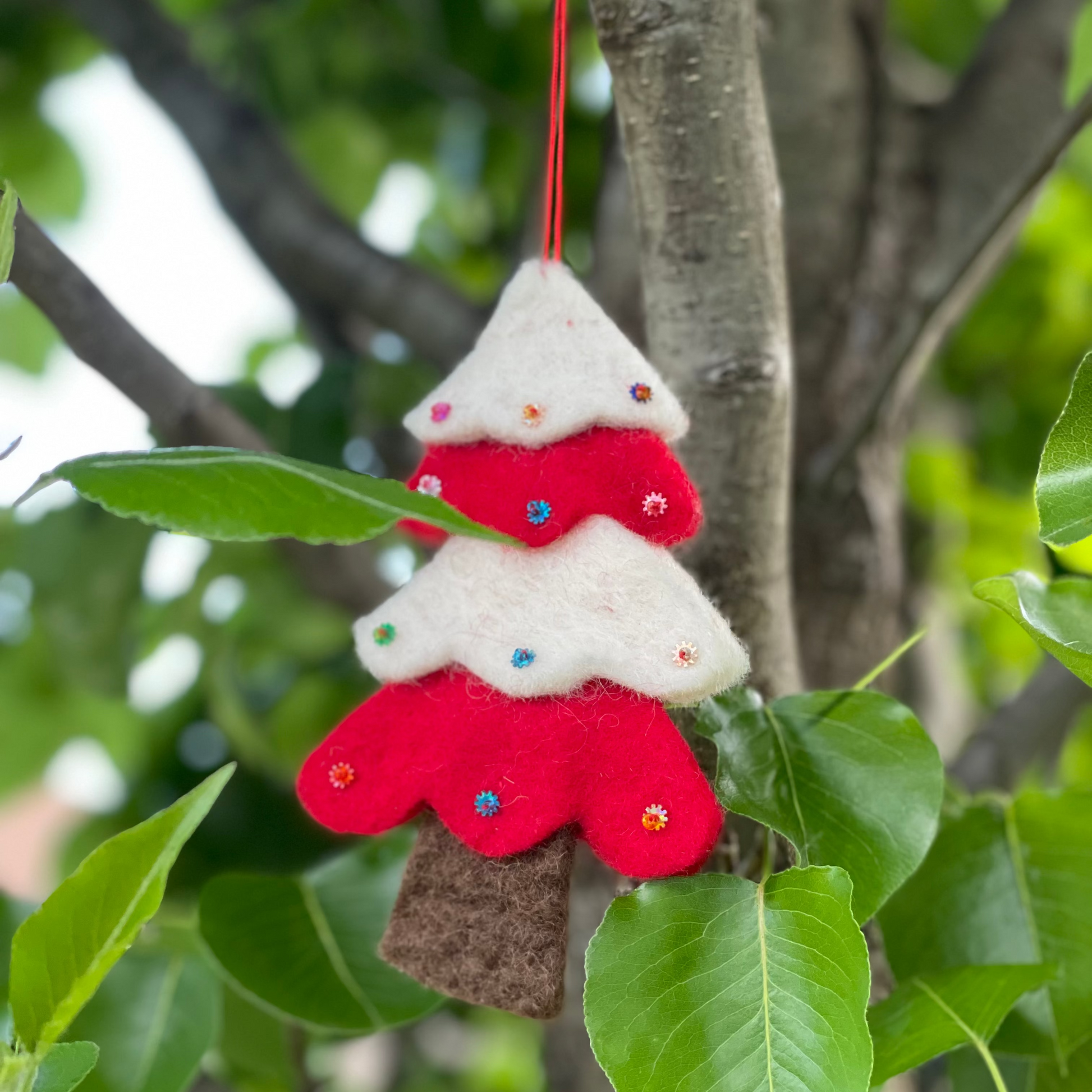 Felted wool ornament handmade fair trade