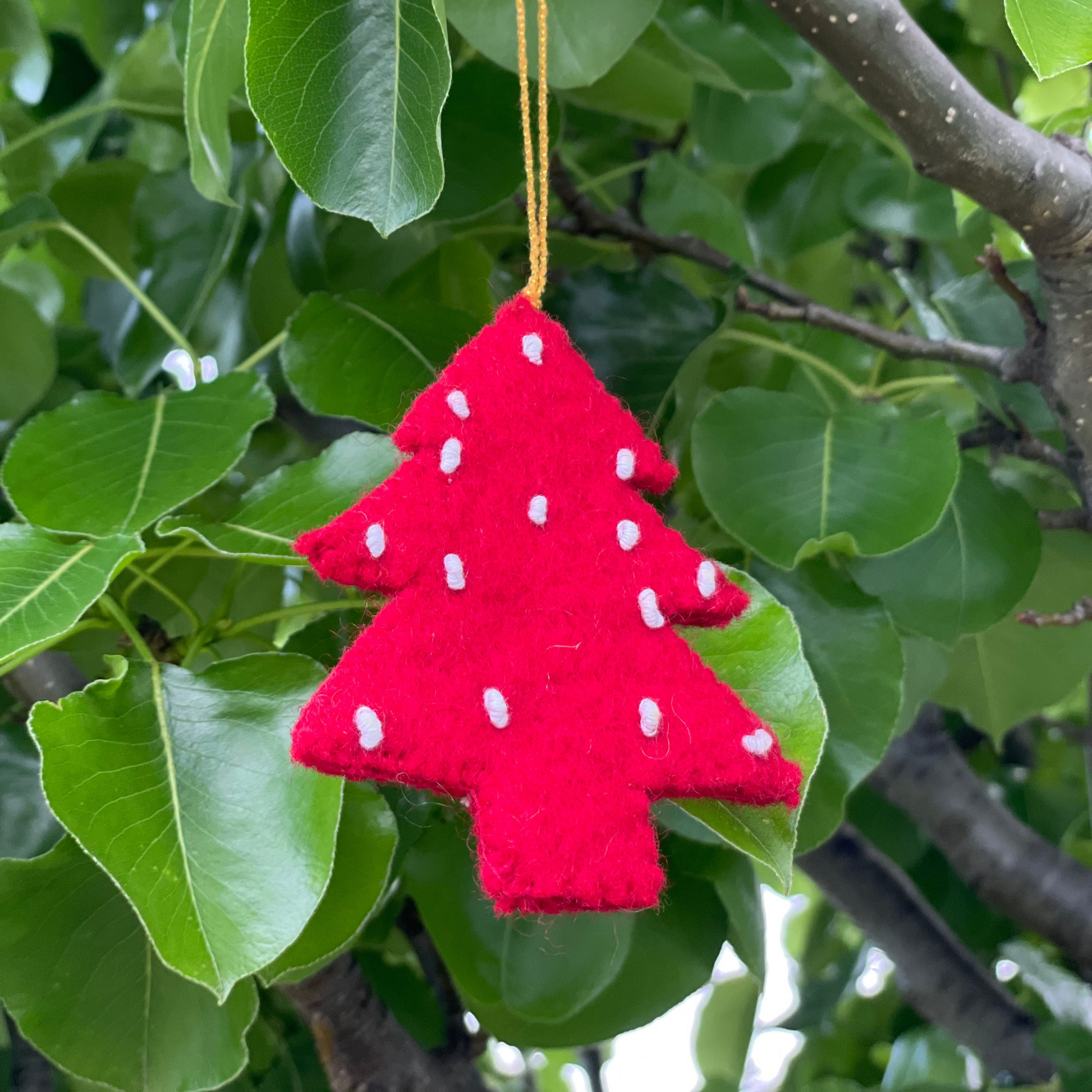 Felted wool ornament handmade fair trade