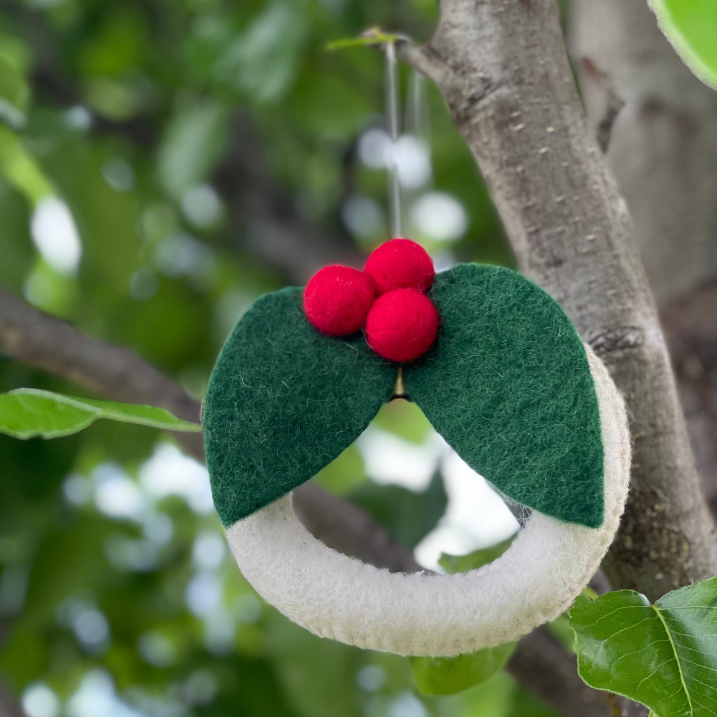 Felted wool ornament handmade fair trade