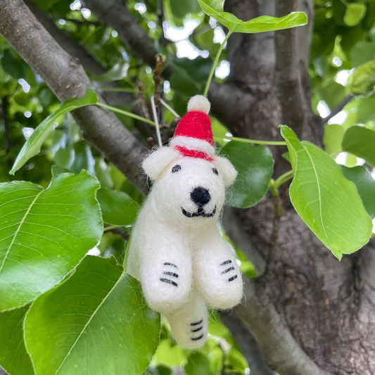 Felted wool ornament handmade fair trade