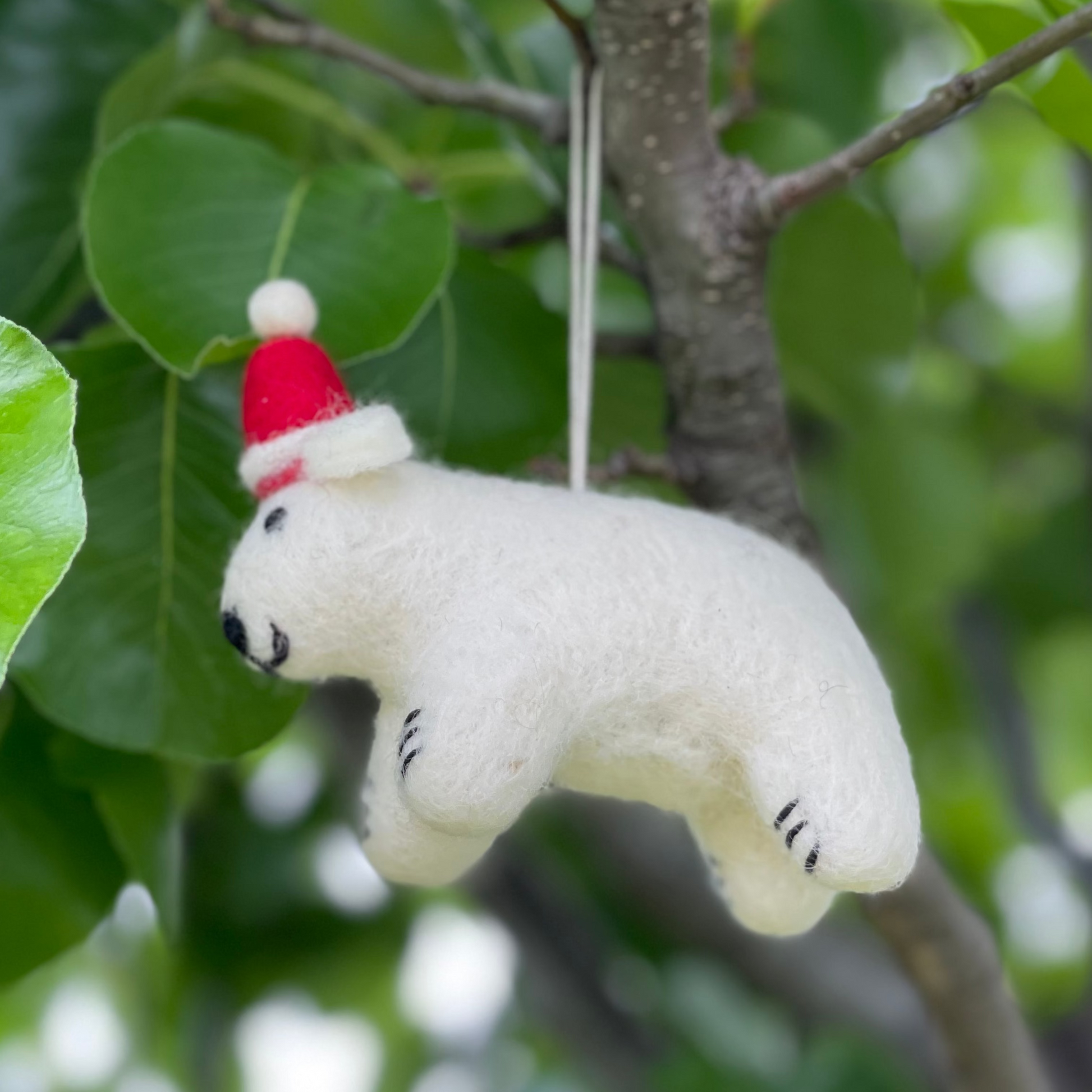 Felted wool ornament handmade fair trade