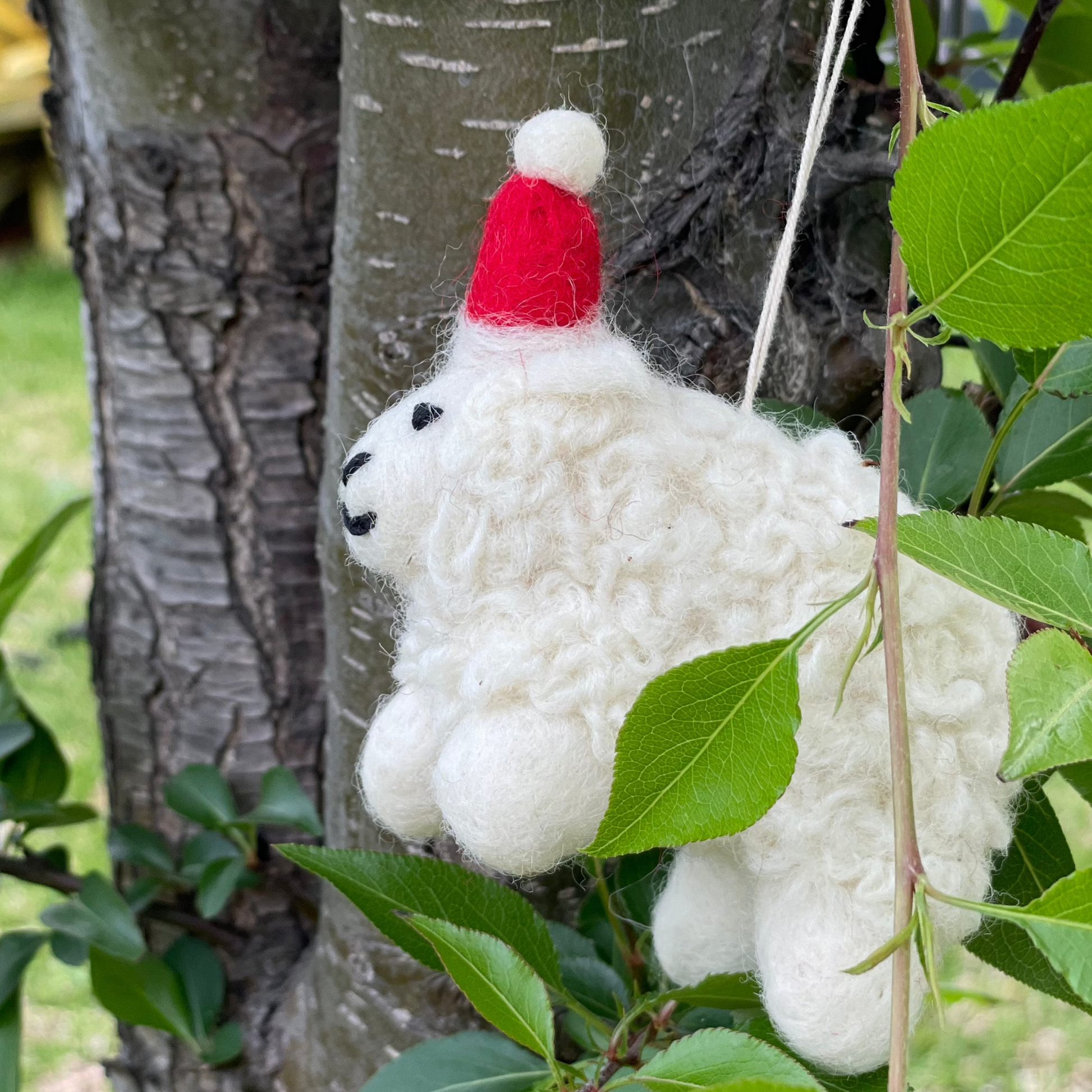 Felted wool ornament handmade fair trade