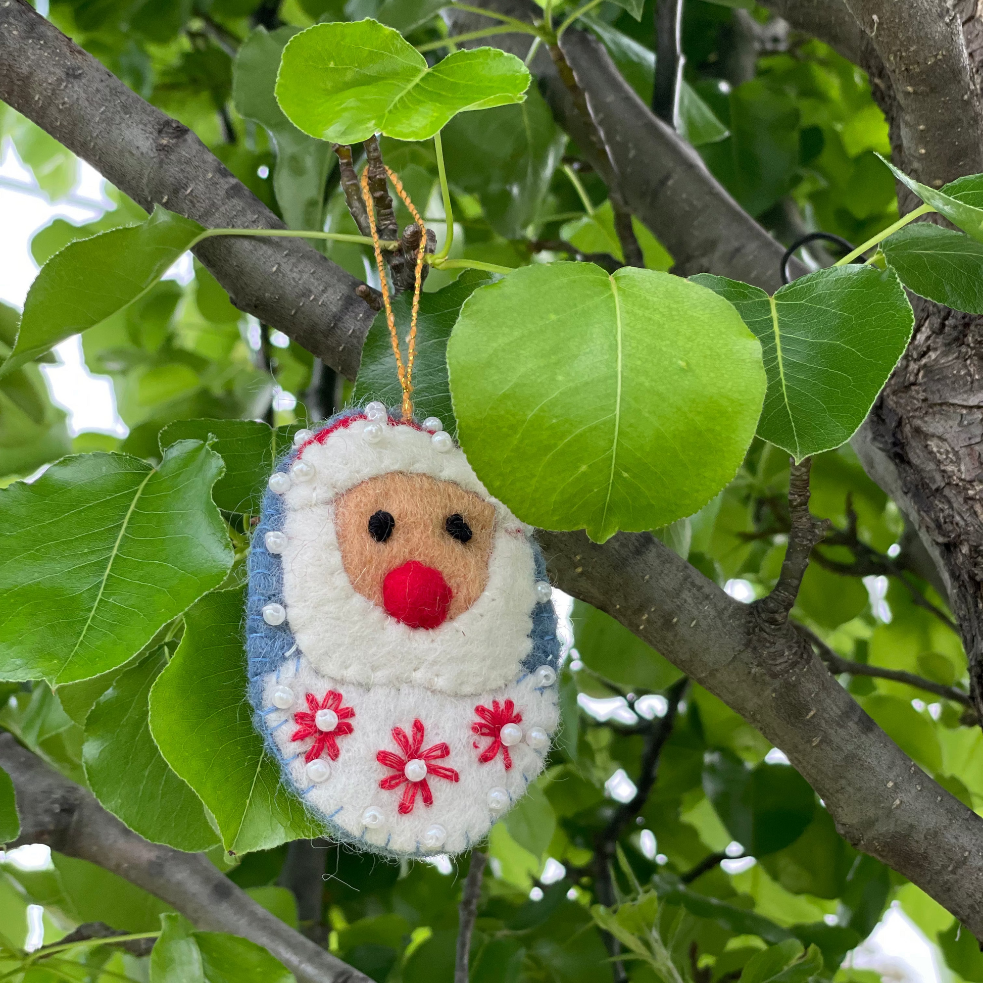 Felted wool ornament handmade fair trade