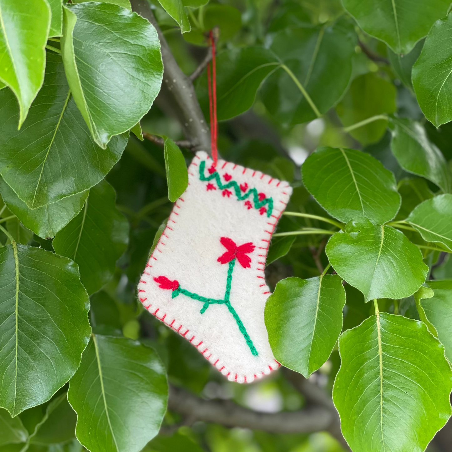 Felted wool ornament handmade fair trade