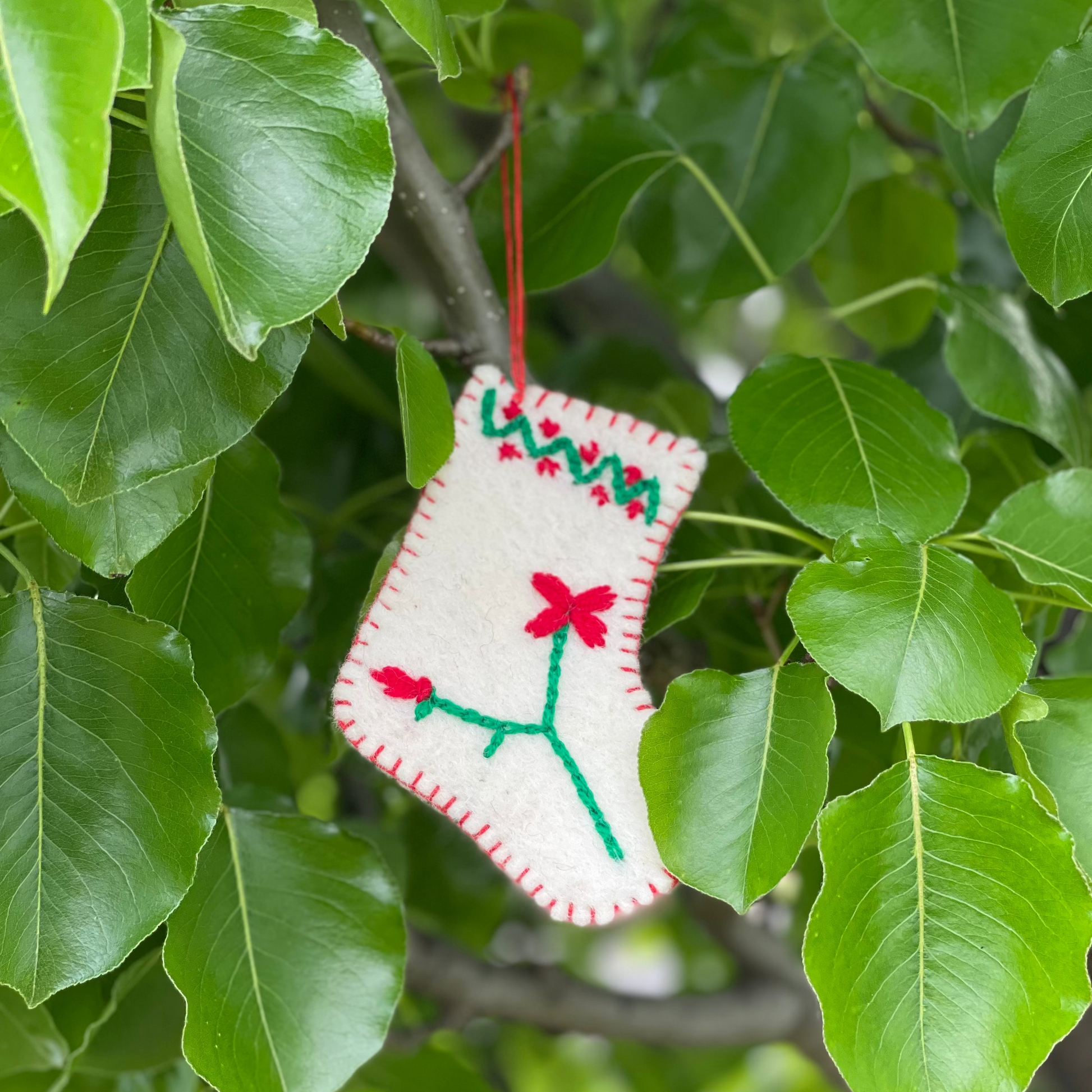 Felted wool ornament handmade fair trade