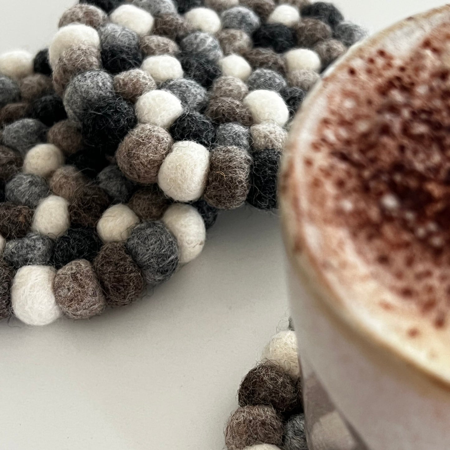 Felt Ball Coasters -Set of 4